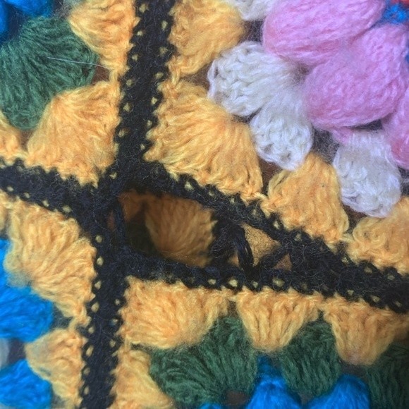 Handmade Granny Square Blanket - Picture 5 of 6